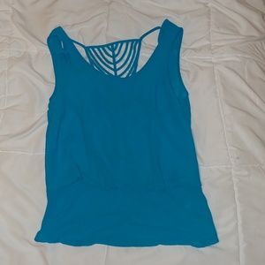 Naked Zebra blue tank